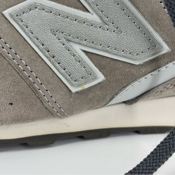 New Balance 996 Beige, Grey and Orange Lace-Up Sneakers, 10 - Picture 10 of 16